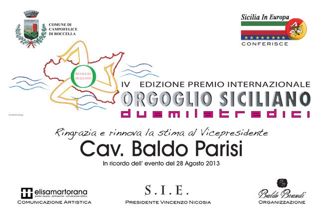 targa premio orgoglio siciliano 2013